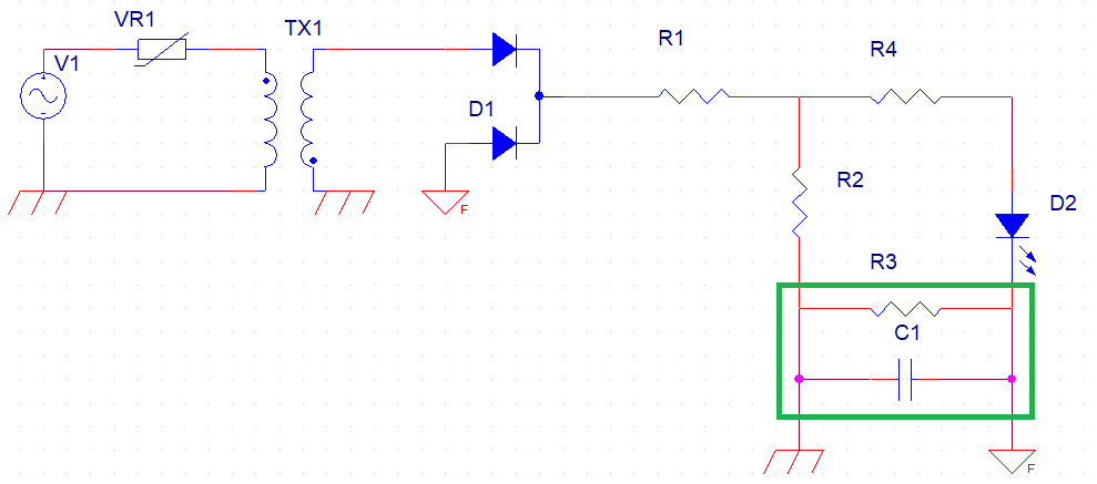 绿色框中的電(diàn)路可(kě)用(yòng)于检查接地不连续的系统中的電(diàn)阻和電(diàn)容耦合